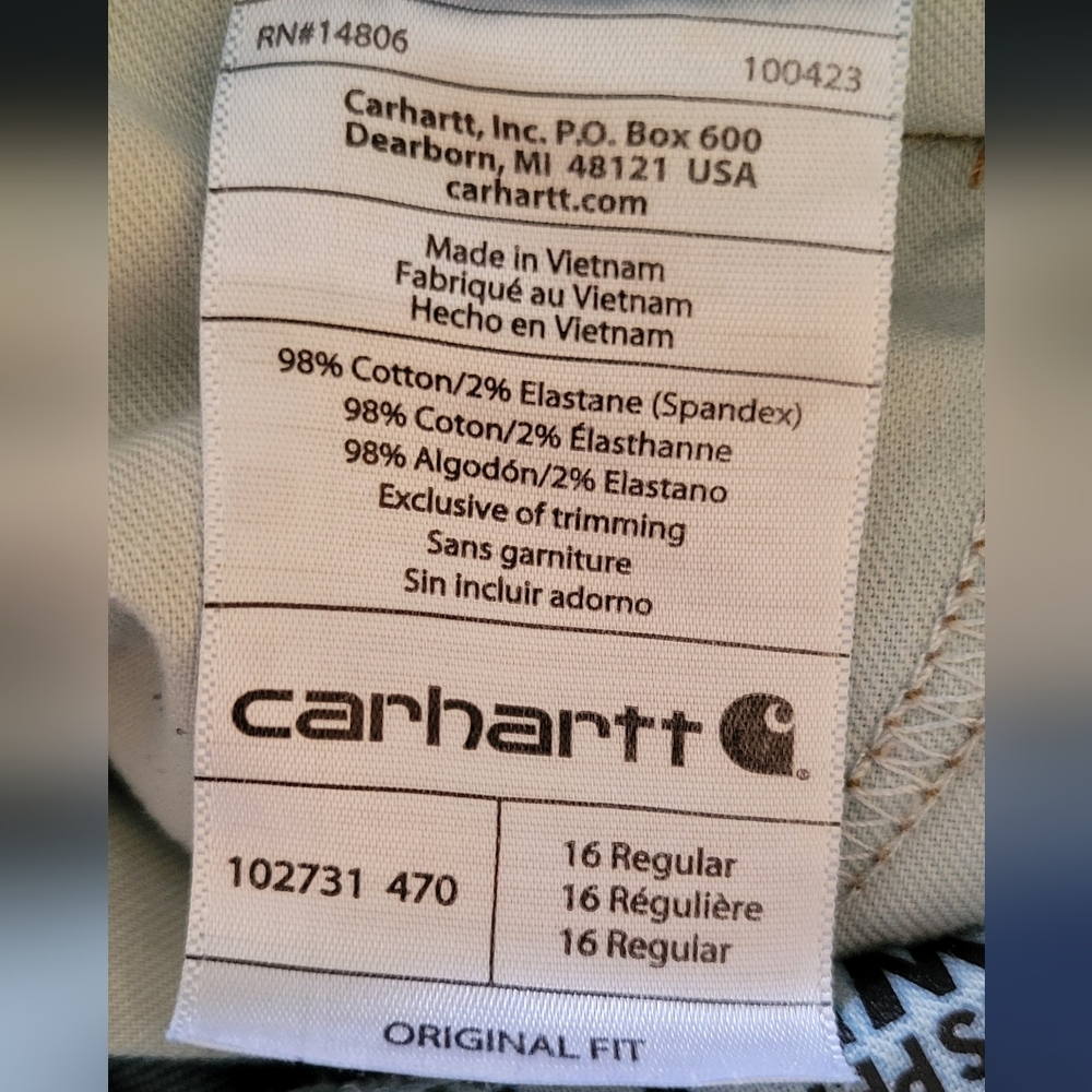 Carhartt Original Fit Blue Jeans - Picture 5 of 10